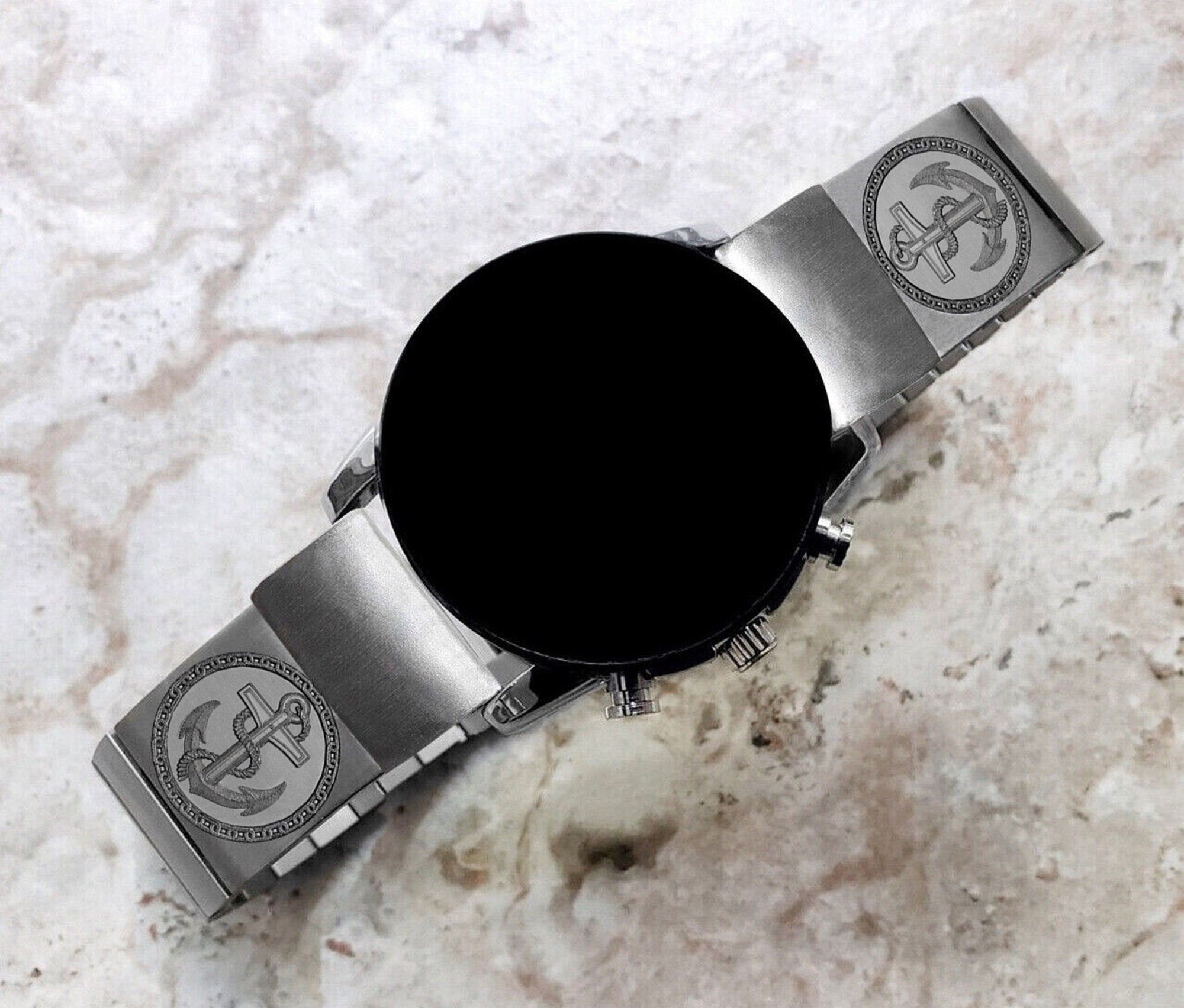 Engraved Watch Band for Garmin Fenix 7X Pro 6X Pro 5X Plus Fenix 3 Descent Mk3i 51mm Mk2i Mk2 Mk1 Enduro 2 Stainless Steel Strap AN1 A26